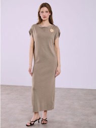 φόρεμα ντραπέ πλεκτό ...