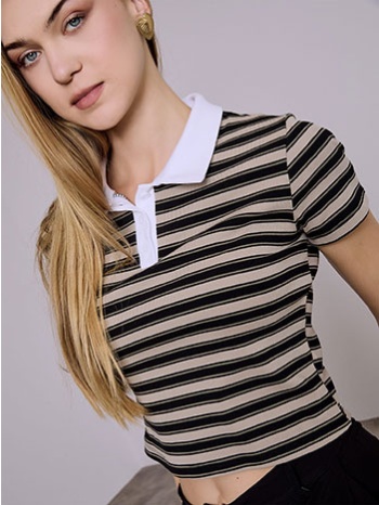 μπλούζα ριγέ με γιακά sq7642.4103+1