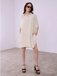 φόρεμα oversized με λινό ...