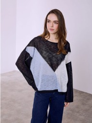 μπλούζα πλεκτή με strass sq7948.4139+4