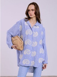 πουκαμίσα ασύμμετρη με λαχούρια sq7587.3997+2