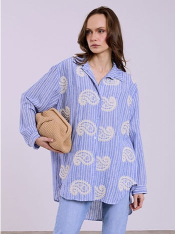 πουκαμίσα ασύμμετρη με λαχούρια sq7587.3997+2