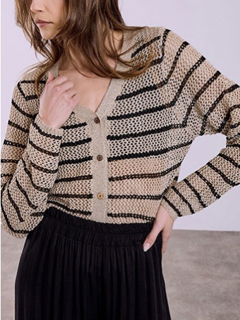 ζακέτα με διάτρητη πλέξη sq9844.5801+2