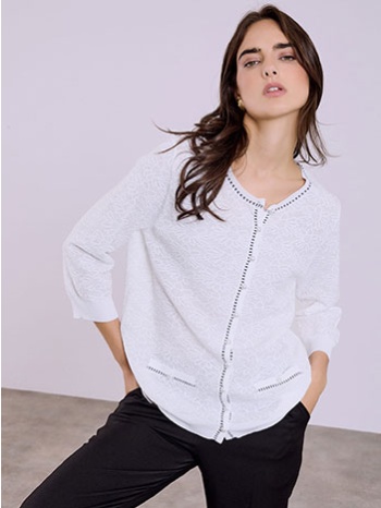 ζακέτα με πέρλες κουμπιά sq7616.5532+2 σε προσφορά