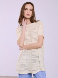 μπλούζα με διάτρητες ρίγες sq7880.4711+3