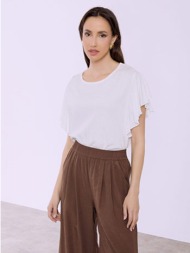 μπλούζα με βολάν και λινό sq7616.4980+5