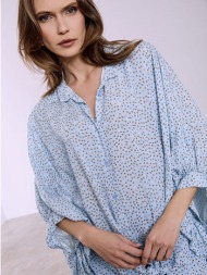 πουκαμίσα πουά oversized με δέσιμο sq7629.3091+2