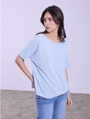 μπλούζα με λαιμόκοψη χαμόγελο sq7587.4658+2