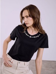t-shirt με strass πέτρες ...