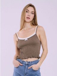 crop top πλεκτό με διπλή τιράντα sq7880.4537+3