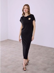 φόρεμα ντραπέ πλεκτό sq7880.8375+1