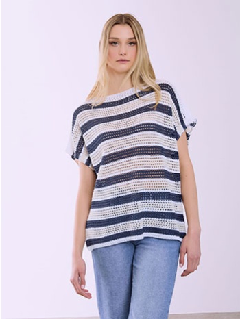 μπλούζα πλεκτή διάτρητη sq7587.4126+1