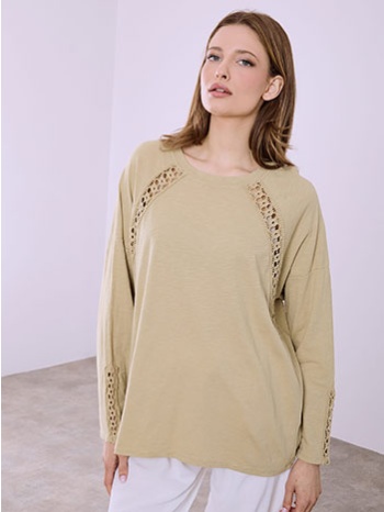 μπλούζα με πλεκτές κροσέ λεπτομέρειες sq7834.4659+4 σε προσφορά