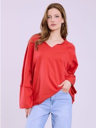 μπλούζα με διακοσμητικές ραφές sq7834.4922+3