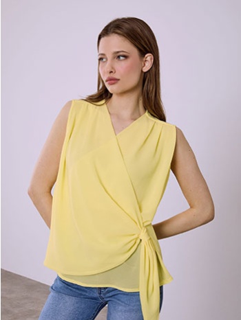 μπλούζα κρουαζέ με δέσιμο sq9420.4711+2