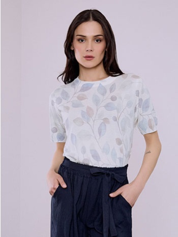 μπλούζα φλοράλ απο βισκόζη sq7590.4755+1