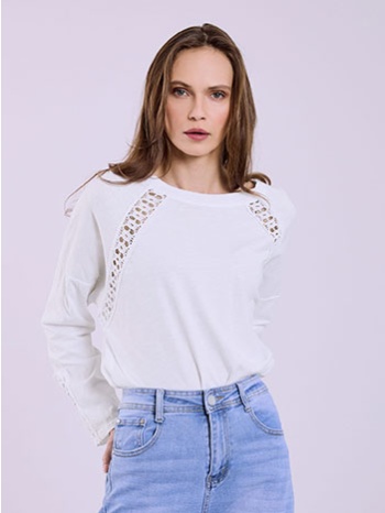 μπλούζα με πλεκτές κροσέ λεπτομέρειες sq7834.4659+1 σε προσφορά