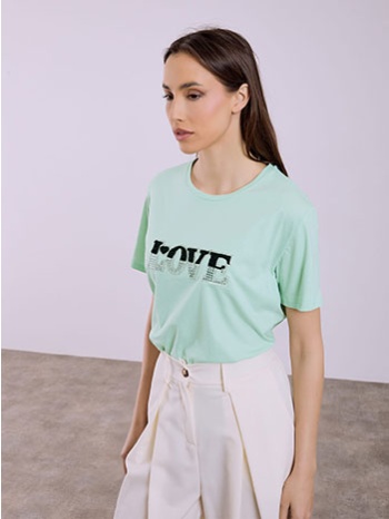 t-shirt love με strass sq7616.4955+5 σε προσφορά