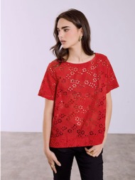 μπλούζα κεντητή διάτρητη sq8011.4541+3