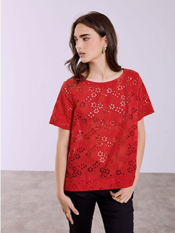 μπλούζα κεντητή διάτρητη sq8011.4541+3