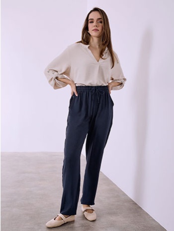 παντελόνι μονόχρωμο με βισκόζη sq1755.1848+6 σε προσφορά