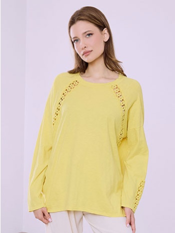 μπλούζα με πλεκτές κροσέ λεπτομέρειες sq7834.4659+2 σε προσφορά