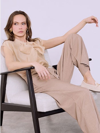 μπλούζα ημιδιάφανη με δέσιμο sq7732.4203+3