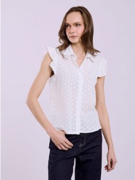 πουκάμισο με βολάν και κέντημα sq7616.3714+1