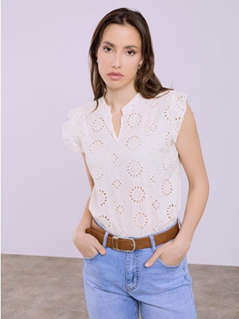 μπλούζα κεντητή διάτρητη sq7591.4108+4