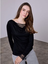 μπλούζα με ντραπέ λαιμόκοψη sq9844.4390+4