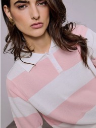 μπλούζα ριγέ με γιακά sq7561.4045+4