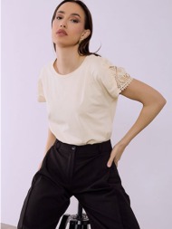 μπλούζα με κροσέ λεπτομέρεια sq7616.4992+3