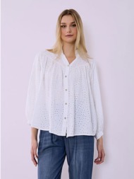 πουκάμισο με κεντητές διάτρητες λεπτομέρειες sq7639.3566+1