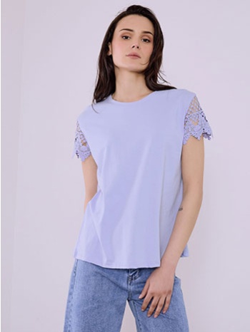 μπλούζα με μανίκι απο δαντέλα sq7616.4930+3