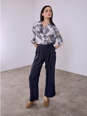 παντελόνα μονόχρωμη με δέσιμο sq1755.1818+4 σε προσφορά