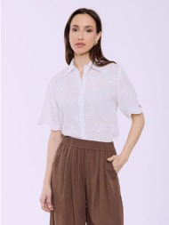 πουκάμισο με ανάγλυφα λουλούδια sq7616.3717+1