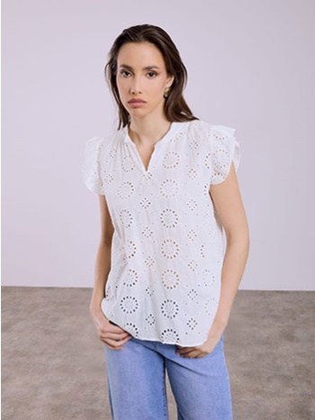 μπλούζα κεντητή διάτρητη sq7591.4108+1