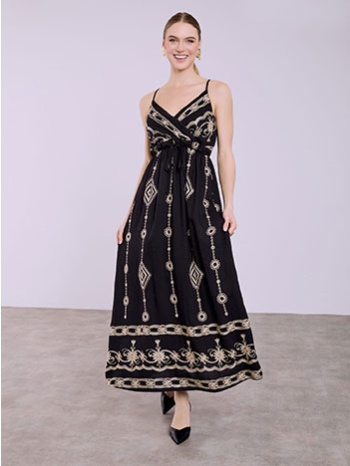 φόρεμα με μεταλλιζέ κεντήματα sq7633.8215+5