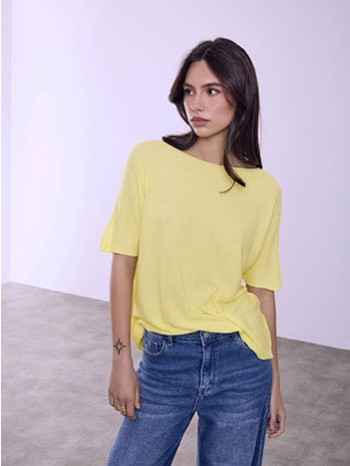 μπλούζα με λαιμόκοψη χαμόγελο sq7587.4658+4