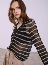 ζακέτα με διάτρητη πλέξη sq9844.5801+1