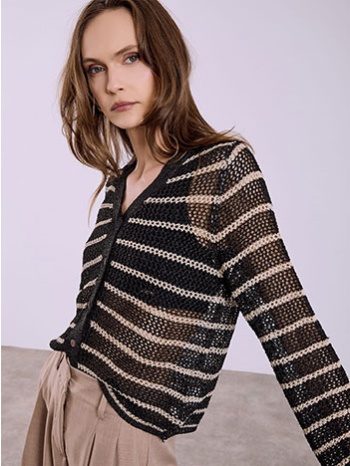 ζακέτα με διάτρητη πλέξη sq9844.5801+1