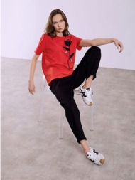 t-shirt με ανάγλυφη παπαρούνα sq7561.4861+3