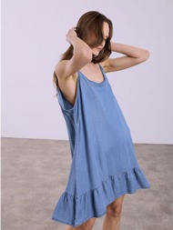 φόρεμα μίνι με denim όψη sq7591.8405+2