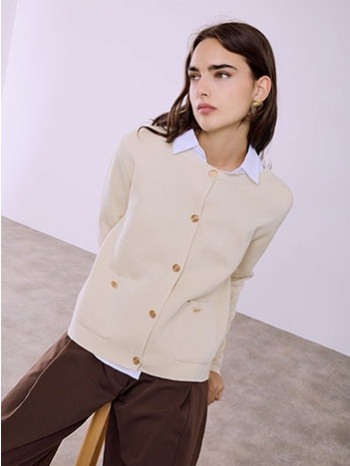 ζακέτα πλεκτή με τσέπες sq1738.5119+5 σε προσφορά