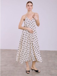 φόρεμα μάξι πουά ...