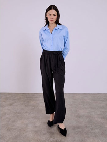 παντελόνα μονόχρωμη με δέσιμο sq1755.1818+1 σε προσφορά