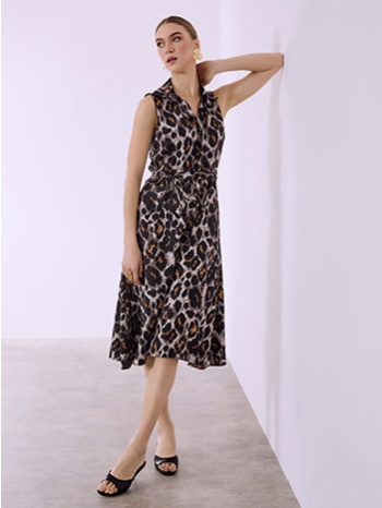 σεμιζιέ φόρεμα λεοπάρ sq7949.8201+1