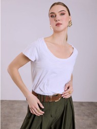 t-shirt με καμπύλη στο τελείωμα sq9489.4163+1