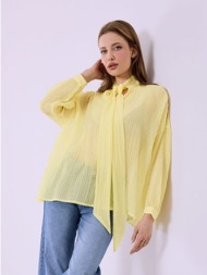 μπλούζα μονόχρωμη με δέσιμο sq8011.4531+2