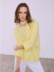 μπλούζα με όψη τσαλακωμένου και φουλάρι sq7569.4007+3